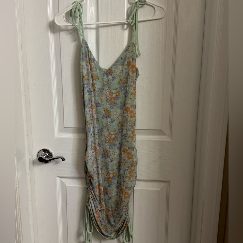 Floral Midi Dress with Adjustable Straps